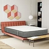 Premium 12 in. Cal King Size Pocket Coil Hybrid Mattress, Plush Gel Memory Foam Mattress, White/Gray