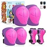 KUYOU Kids Knee Pads Elbow Pads Set - Adjustable Safety Protective Gear for Skating, Cycling, Skateboard, Scooter, and More Durable, Comfortable, All-Round Protection for Kids Ages 3-8