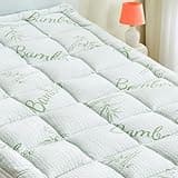 KUTUU Queen Mattress Pad Cover, Viscose Made from Bamboo Pillow Top Cooling Mattress Topper for Queen Size Bed, 6-21 inches Deep Pocket, 60x80 inches