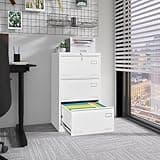 Hanuq 3 Drawer Lateral File Cabinet, Black Locking Metal Filing Cabinet, Anti-Tip Steel Storage Cabinet for Home Office, Legal/Letter/A4/F4 Size