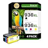 936XL 936 Ink Cartridges Combo Pack: Replacement for HP 936 Black, Cyan, Magenta, Yellow Ink Cartridges (4-Pack) | Works with HP OfficeJet Pro 9125e, 9120e, 9135e, 9120, 9130, Wide Format 9730