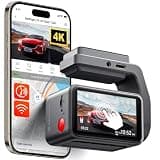 REDTIGER F4 4K Dash Cam Front, 2.2 inch Mini Car Camera, 2160P UHD Touch Screen, Voice Control, Night Vision, Built-in GPS, WiFi APP Control, Loop Recording, 24H Parking Monitor