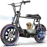 Caroma Peak 1200W Electric Scooters with Seat, 16" Fat Tire for All-Terrain, 30Miles Max Range, 20mph Top Speed, Commuter Escooter for Adults&Teens, Electric Motorcycle with Carry Basket,Black