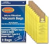 EnviroCare Replacement Vacuum Bags for Kenmore Upright Type U/L/O 50688 and 50690, Panasonic Type U-2, Miele Type Z. 9 Pack
