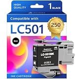 AURASKY LC501 Black Ink Cartridge Replacement for Brother LC501BK Standard Yield Compatible with MFC-J1260DW J1360DW J1410DW All-in-One Printer (1-Pack)