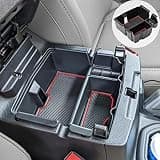 EDBETOS Center Console Organizer Tray Compatible with Jeep Wrangler JL/JLU 2018-2023 2024 2025 2026 and Gladiator JT Truck 2020-2026 Insert Accessories - Won't Covers The Light Inside (Red Trim)