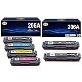 206A Toner Cartridges for HP Color Laser Pro MFP M283fdw,M282nw, M283cdw, M283fdn Pro M255dw, M255nw Printer Ink (3-Black,1-Cyan, 1-Magenta,1-Yellow)