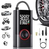 Motorenbau Tire Inflator Portable Air Compressor - Portable Cordless Mini Air Pump with Digital Pressure Gauge, 150PSI 3X Fast Inflation and Auto Shutoff Function Tires Pump for Cars