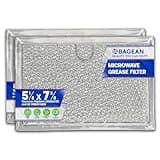 Microwave Filter Replacement 5.12” x 7.64” Fits Frigidaire 5304464105 WB06X10608 GE Microwave Filter - Aluminum Mesh Screen Grease Filter - Filters Air Entering Over the Range Oven Vent Fan (2-Pack)