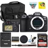 Canon EOS R6 Mark II Mirrorless Camera (Body Only) 24.2MP Full-Frame CMOS Sensor, 4K 60p Video, Dual Pixel CMOS AF II | Fast Continuous Shooting + 128GB Card + Camera Case