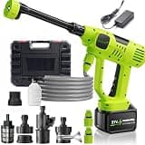 Wadaddy Cordless Car Washer, 1100PSI, Portable Cleaning Tool with 6-in-1 Nozzle, 10 Spray Settings, Battery Display, Self-Priming System for Car, Garden, Patio & Floor