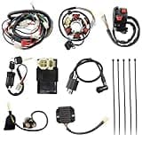 PRO BAT GY6 Full Electrics Wiring Harness W/O Waterproof Cap CDI Coil Solenoid GY6 125cc 150cc 200cc 250cc Chinese Elecric Start ATV Go Kart Moped Scooter 4 Wheeler Quad 152QMI 157QMJ Engine