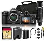 Nikon Z8 Mirrorless Camera with NIKKOR Z 180-600mm f/5.6-6.3 VR Lens Bundle, 45.7MP Full Frame Professional Digital Camera, 8K Video, EXPEED 7, 493-Point AF + Camera Bag + 64GB UHS-II Memory Card