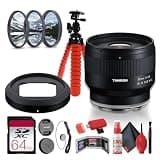 Tamron 35mm F2.8 Di III OSD M 1:2 Prime Lens for Sony E Full-Frame Mirrorless Cameras, Half Macro Close-Focusing, Lightweight Design + 64GB Memory Card + Lens Filter Kit + Flexible Tripod (8pc Bundle)