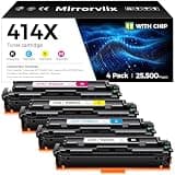 414X Toner Cartridges Set 4-Pack Replacement for HP 414X 414A Toner Compatible for HP Color Laserjet Pro MFP M479fdw M479fnw M479dw M454dw M454dn M454nw M480f M455dn Printer Black Cyan Magenta Yellow
