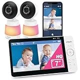VTech WiFi Baby Monitor with 2 Cameras & 7" IPS Split Screen – 2K Sensor, 1080p HD App, 24X Zoom, Motion Alerts, Video Recording, Night Vision, Free App | Smart HQ Max Twin