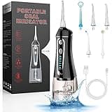 Cordless Water Flosser for Teeth, Rechargeable Oral Irrigator with 7 Settings for Braces & Adults – FZCOK Portable Dental Flosser for Home Travel, Waterproof, Long Battery Life (Black)
