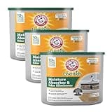 Arm & Hammer Essentials Disposable Moisture Absorber and Odor Eliminator Tub, Fragrance Free, 1 lb., Attracts and Traps Excess Moisture, Ideal Closet Dehumidifier (Pack of 3)