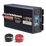 HENGJINGTR 4000W 72V to 220V Converter Pure Sine Wave Power Inverter DC 12V/24V/48V/60V to AC 110V/220V Car Power Inverter for Camping & Auto Accessories,72V to 110V