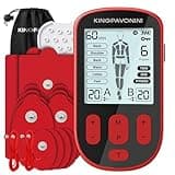 KingPavonini 3-in-1 TENS Unit Muscle Stimulator for Pain Relief Therapy, Dual Channel 36 Modes TENS Machine with 12 Pads, Rechargeable & Portable EMS Muscle Stimulator for Back, Shoulder, Neck