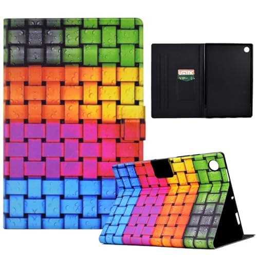 LJcase Case for Lenovo Tab M10 3rd Gen 10.1-inch 2022 TB-328FU/TB-328XU,Slim Suede TPU Inner Cover with Stand,Support Smart Auto Wake/Sleep with Card Holder (Woven Belt)