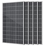 wnzoyon 1000W N-Type 18BB Monocrystalline 5Pack 200W Solar Panel, 25.6% High Efficiency PV Module, IP68 Waterproof for 12V/24V Off-Grid System – Rooftop, RV, Farm, Trailer, Marine, Home