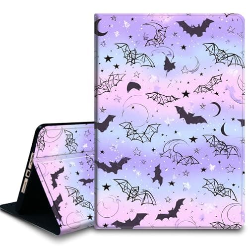 Bxgolkgd Tablet Case for iPad 10.5 Inch (iPad Air 3rd 2019/iPad Pro 2017),Shockproof Stand Cover with Heat Dissipation,Auto Wake/Sleep Function,Purple Starry Sky Bat