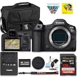 Canon EOS R5 Mark II Mirrorless Camera (Body Only)| 45MP Full Frame Sensor 8K Video Recording | Advanced IBIS Autofocus for Professional Creators (6536C002) + 128GB Card + Camera Case