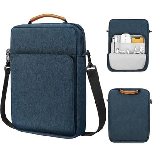Shockproof Tablet Handbag Suitable For Huawei Matepad Pro Max 13.2-inch 2026 Multi-pockets Case With Shoulder Strap 9(Blue)