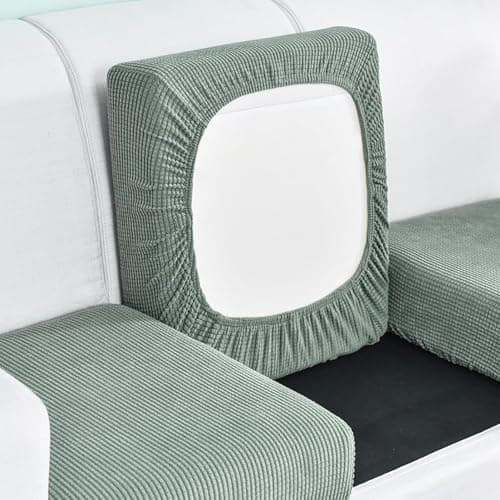 JacoJe Stretch Couch Seat Cushion Covers Sofa Cushion Slipcovers,Thick Fabric for Sectional Armchair Chair Loveseat Sofa Cushion Furniture Protector with Elastic Bottom(@5,50-70cm)