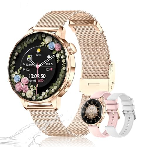 PODOEIL Smart Watch for Women, Bluetooth Calling, 1.27" HD Touchscreen Fitness Tracker, Heart Rate & Sleep Monitor, 100+ Sports Modes, IP68 Waterproof, Compatible with Android & iPhone