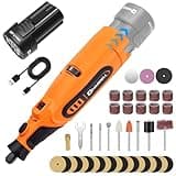 HARDELL Upgrade 12V Cordless Rotary Tool Kit with 43 Accessories, 6-Speed (10000-25000RPM), 1500mAh Removable Battery, Long Runtime for Sanding, Polishing
