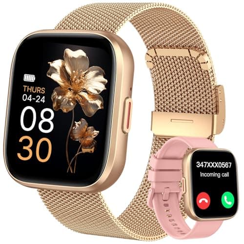 taopodo Smart Watches for Women, 1.91" HD Fitness Tracker (Answer/Make Calls), IP68 Waterproof, 120+ Sport Modes with Heart Rate and Sleep Monitor, Fitness Watch for iPhone/Android