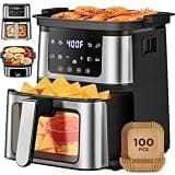 8-in-1 Air Fryer 7.5 QT, Viewing Window, 1–60 Min Timer