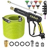 POHIR Pressure Washer Gun & Hose, 50ft