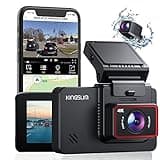 Kingslim D4 Dual Dash Cam with Built-in WiFi GPS, Front 4K/2.5K Rear 1080P for Cars , 3" IPS Touchscreen 170° FOV Dashboard Camera with Sony Starvis Sensor, Support 256GB Max