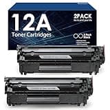 12A Toner Cartridge Replacement for HP 12A Q2612A Work with HP LaserJet 1020 1022 1012 1010 1015 1018 1022n 1022NW 3015 3030 3020 3050 3052 3055 M1005 M1319 M1319F Printer(2-Pack,Black)