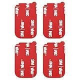 APPS2Car 3M VHB Adhesive Pads Replacement Tape, 4-Pack Double-Sided Mounting Pads for Magnetic Car Phone Mount, Sticky Sticker Tapes for Dashboard & Windshield Mounts - Grey