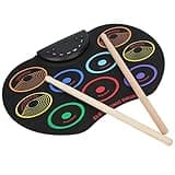 Electronic Drum Pad, Electronic Drum Pad Portable Colored Hand-Rolled Adult Beginner Percussion Instrument(Colorful)