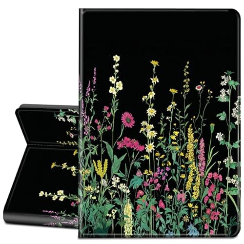 LYHXLYJH Case for Microsoft Surface Pro 11/10/9 13 Inch 2024/2022 Tablet-Slim PU Leather Adjustable Stand Smart Cover,Garden Flowers