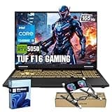 ASUS TUF Gaming F16 5050 Gaming Laptop, Intel Core i5-13450HX, 16" FHD+ 165Hz Anti-Glare 100% sRGB, GeForce RTX 5050, 16GB DDR5, 1TB SSD, RGB Backlit KB, IR Camera, HDMI, Windows 11 Home, w/Bundle