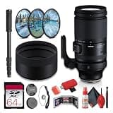 Tamron 150-500mm F5-6.7 Di III VC VXD Telephoto Zoom Lens for Fujifilm X-Mount Mirrorless Cameras, Image Stabilization, Wildlife Photography + 64GB Memory Card + Lens Filter Kit + Monopod(14pc Bundle)