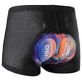 Ulhnei Bike Shorts Men Cycling Underwear MTB Liner 5D Padded Gel Mountain Bicycle Quick-Drying Shockproof Breathable Black