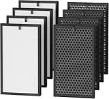 HSIAMEN AP400 Replacement Filter Compatible with SIESEAN AP400 Air Purifier, 4 H13 True HEPA with 4 Activated Carbon, 4-Set