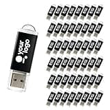 100 Pack Custom Laser Engrave Logo Metal 128 MB 1G 2GB 4GB 8GB 16GB 32GB USB 2.0 Flash Drive, Bulk Personalized Memory Stick Promotional Business USB Drive (Black, 1, GB)