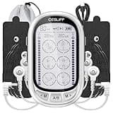 CESLIFF Dual Channel TENS EMS Unit Large Screen 24 Modes 36 Levels Intensity Muscle Stimulator, Rechargeable Electric Pulse Massager TENS Machine for Lower Back Neck Shoulder Pain Relief with 10 Pads
