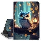 HGGJFLYX Case for Samsung Galaxy Tab S11(SM-X730/X736) Tablet, PU Leather Folio Cover with Auto Sleep/Wake, Multi-Angle Stand Tablet Protective Cover for Tab S11,Owl Lantern Forest