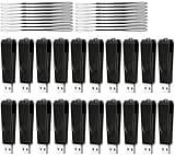 TEWENE 1GB USB Flash Drive 20 Pack USB 2.0 Thumb Drives Bulk Swivel Zip Drive USB Memory Stick Jump Drive Multipack for Storage and Backup (1GB Black)