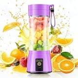 Personal Size Cordless Portable Blender - BAP Free Blender Make Smoothies & Shakes, 12 Oz Juice Cup with 6 Blades, Quickly Squeezed in Office/Picnic/Sports/Home