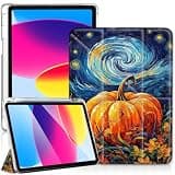 Yuxcfhjfe Case for iPad mini 7 A17 Pro 2024/iPad Mini 6 2021 8.3 Inch iPad mini 7th/6th Gen , Foldable Stand Support Auto Wake/Slee, Cows and Flowers